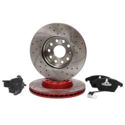 Brake Discs & Pads Set MASTER-SPORT 202521450 OE Ref 1K0615301T MASTER SPORT
