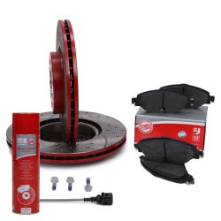 Brake Discs & Pads Set + Cleaner MASTER-SPORT 202521580P OE Ref 1K0615301AA
