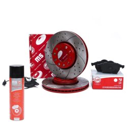 Brake Discs & Pads Set + Cleaner MASTER-SPORT 202521710P OE Ref 4B0698151N
