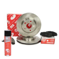 Brake Discs & Pads Set + Cleaner MASTER-SPORT 202801590P OE Ref 4351233130