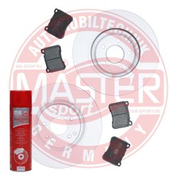 Brake Discs & Pads Set + Cleaner MASTER-SPORT 202801880P OE Ref 0044205120 MASTER SPORT