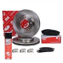 Brake Discs & Pads Set + Cleaner MASTER-SPORT 202802000P MASTER SPORT
