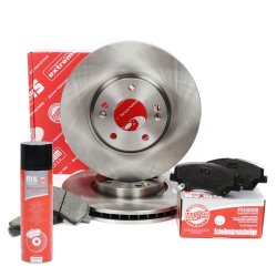 Brake Discs & Pads Set + Cleaner MASTER-SPORT 202802560P OE Ref 581011DA00