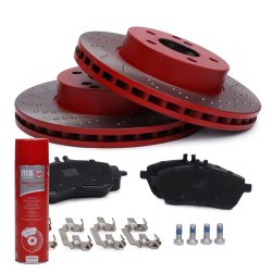 Brake Discs & Pads Set + Cleaner MASTER-SPORT 202821000P OE Ref 0054200820 MASTER SPORT