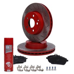 Brake Discs & Pads Set + Cleaner MASTER-SPORT 202821000P OE Ref 0054200820 MASTER SPORT