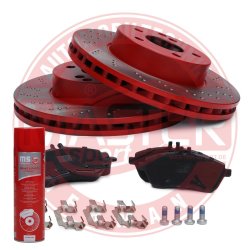 Brake Discs & Pads Set + Cleaner MASTER-SPORT 202821000P OE Ref 0054200820 MASTER SPORT