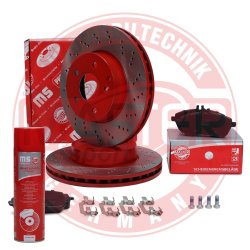 Brake Discs & Pads Set + Cleaner MASTER-SPORT 202821000P OE Ref 0054200820 MASTER SPORT