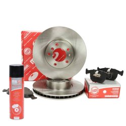 Brake Discs & Pads Set + Cleaner MASTER-SPORT 203001070P OE Ref 34111165859