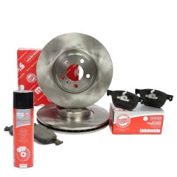 Brake Discs & Pads Set + Cleaner MASTER-SPORT 203001990P OE Ref 34114074370