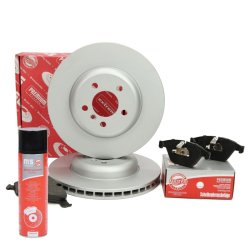 Brake Discs & Pads Set + Cleaner MASTER-SPORT 203002180P OE Ref 34116775277