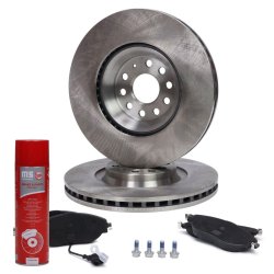 Brake Discs & Pads Set + Cleaner MASTER-SPORT 203002250P OE Ref 1K0615301AD