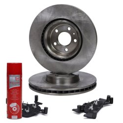Brake Discs & Pads Set + Cleaner MASTER-SPORT 203002450P OE Ref 8W0698151L
