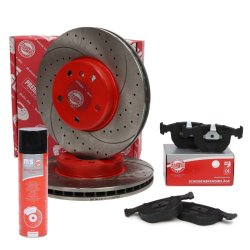 Brake Discs & Pads Set + Cleaner MASTER-SPORT 203021090P OE Ref 34116750713