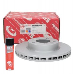 Left Brake Disc Set + Cleaner MASTER-SPORT 24013201171PR-PCS-MSP OE Ref 7L6615301P MASTER SPORT