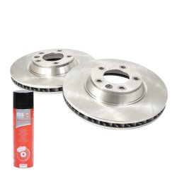 Left & Right Brake Disc Set + Cleaner MASTER-SPORT 24013401231-SET-MSP OE Ref 95535140150 MASTER SPORT