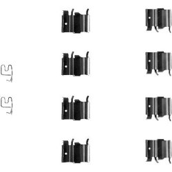 Brake Disc Pad Accessory Kit MINTEX MBA1244 MINTEX