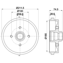 Brake Drum MINTEX MBD014 OE Ref 171501615