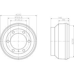 Brake Drum MINTEX MBD019 OE Ref 6166060