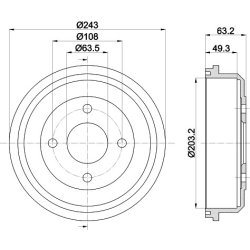 Brake Drum MINTEX MBD022 OE Ref 6710008