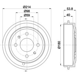 Brake Drum MINTEX MBD023 OE Ref 46819776