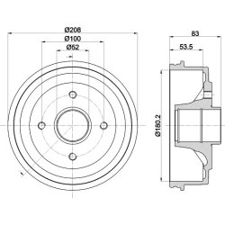 Brake Drum MINTEX MBD024 OE Ref 424719
