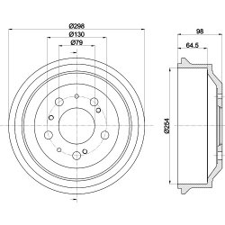 Brake Drum MINTEX MBD037 OE Ref 424738