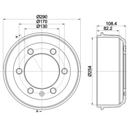 Brake Drum MINTEX MBD039 OE Ref 801437