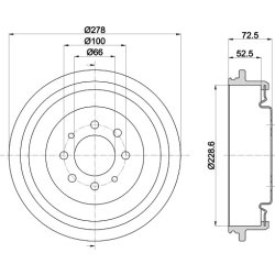 Brake Drum MINTEX MBD043 OE Ref 4320000QAL