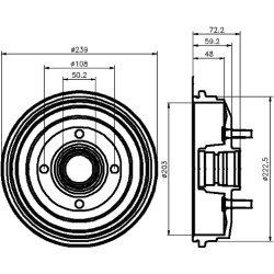 Brake Drum MINTEX MBD045 OE Ref 6176744
