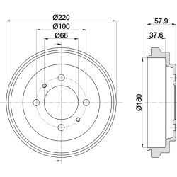 Brake Drum MINTEX MBD050 OE Ref 43206F4201