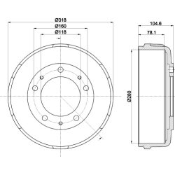 Brake Drum MINTEX MBD057 OE Ref 4078769
