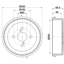 Brake Drum MINTEX MBD117 OE Ref 4243120080
