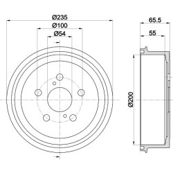 Brake Drum MINTEX MBD126 OE Ref 4243132020