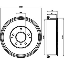 Brake Drum MINTEX MBD129