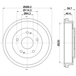 Brake Drum MINTEX MBD167 OE Ref 42610S70000 MINTEX