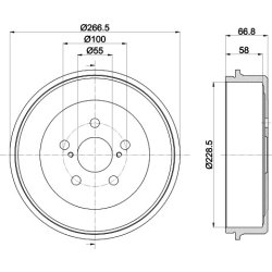 Brake Drum MINTEX MBD174 OE Ref 4243120440