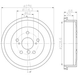 Brake Drum MINTEX MBD181 OE Ref 4243144010 MINTEX