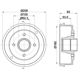 Brake Drum MINTEX MBD183 OE Ref 6001548126