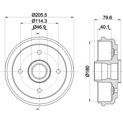 Brake Drum MINTEX MBD192 OE Ref 96457238