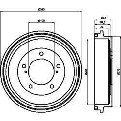 Brake Drum MINTEX MBD194 OE Ref 431177