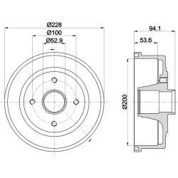 Brake Drum MINTEX MBD200 OE Ref 418001