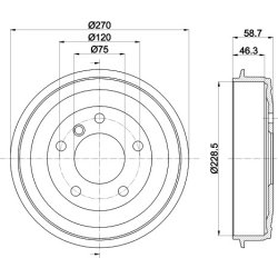 Brake Drum MINTEX MBD224 OE Ref 6752366