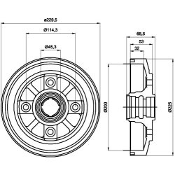 Brake Drum MINTEX MBD228 OE Ref B09226251