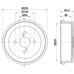 Brake Drum MINTEX MBD230 OE Ref 4243112130