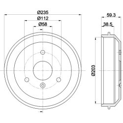 Brake Drum MINTEX MBD241 OE Ref 004329V001000000 MINTEX