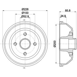 Brake Drum MINTEX MBD246 OE Ref 9004416