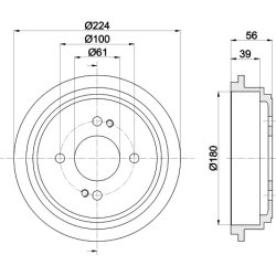 Brake Drum MINTEX MBD259 OE Ref 42610SAAQ00