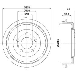 Brake Drum MINTEX MBD263 OE Ref 8200172066