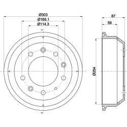 Brake Drum MINTEX MBD264 MINTEX