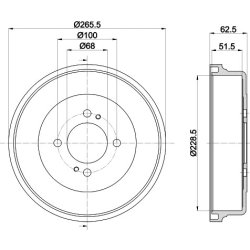 Brake Drum MINTEX MBD271 OE Ref 4320686R00